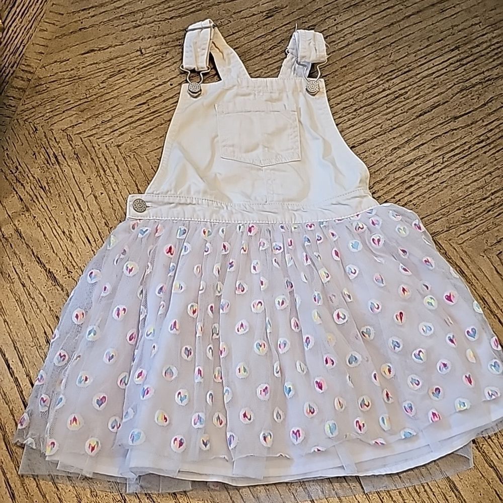 Heart Tutu denim Overalls size 6 Epic Threads